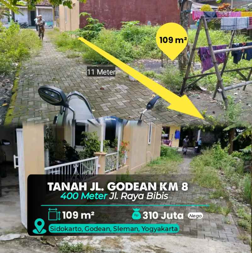 dijual tanah jl godean km 8
