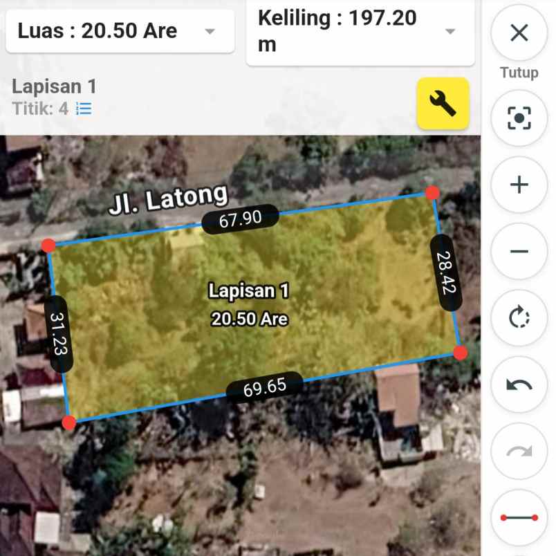 dijual tanah jl pura batu pageh bali cliff