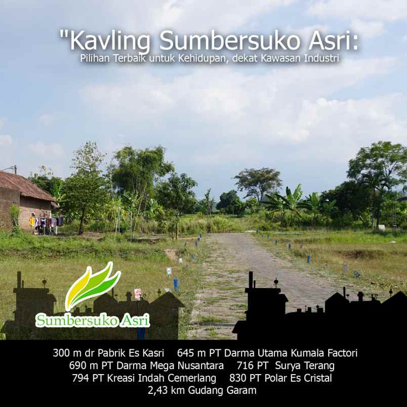 dijual tanah kemuning sumbersuko kec