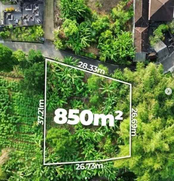 dijual tanah luas 850 meter shm tabanan bali