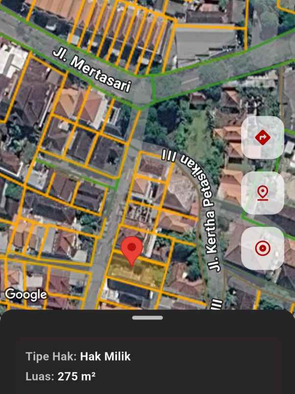 dijual tanah mertasari