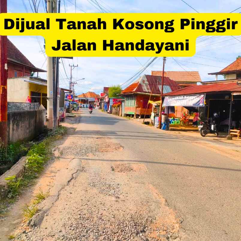 dijual tanah pinggir jalan pangkalan benteng