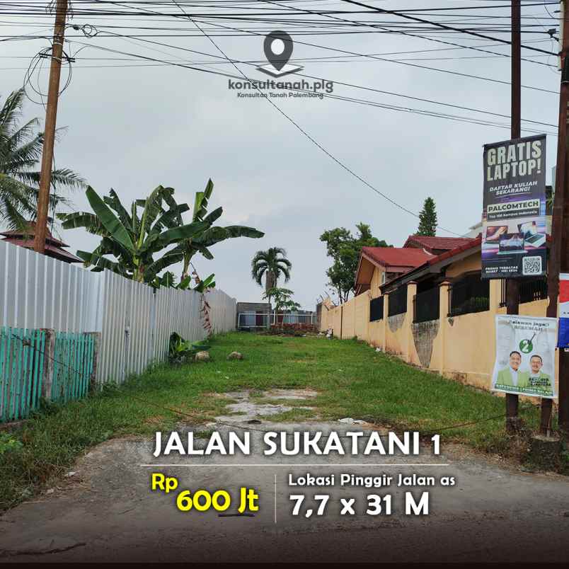 dijual tanah pinggir jalan sukatani mangkunegara