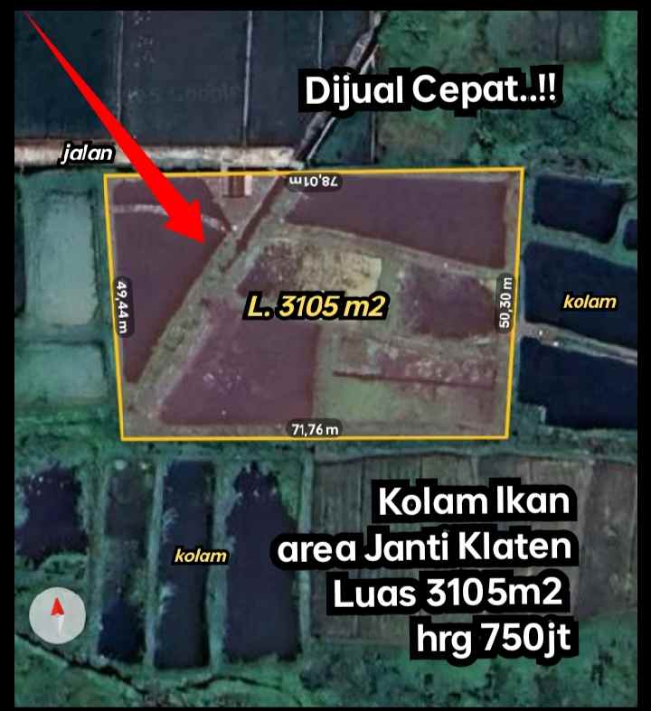 dijual tanah polanharjo klaten