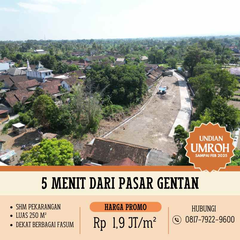 dijual tanah surirejo sukoharjo ngaglik