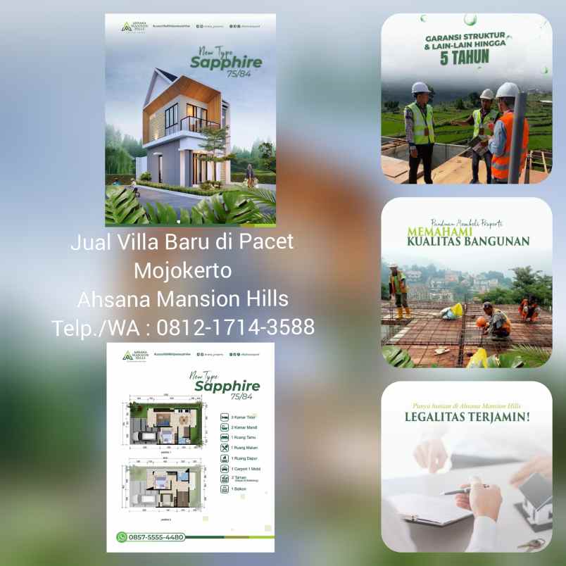 dijual villa ahsana mansion hills