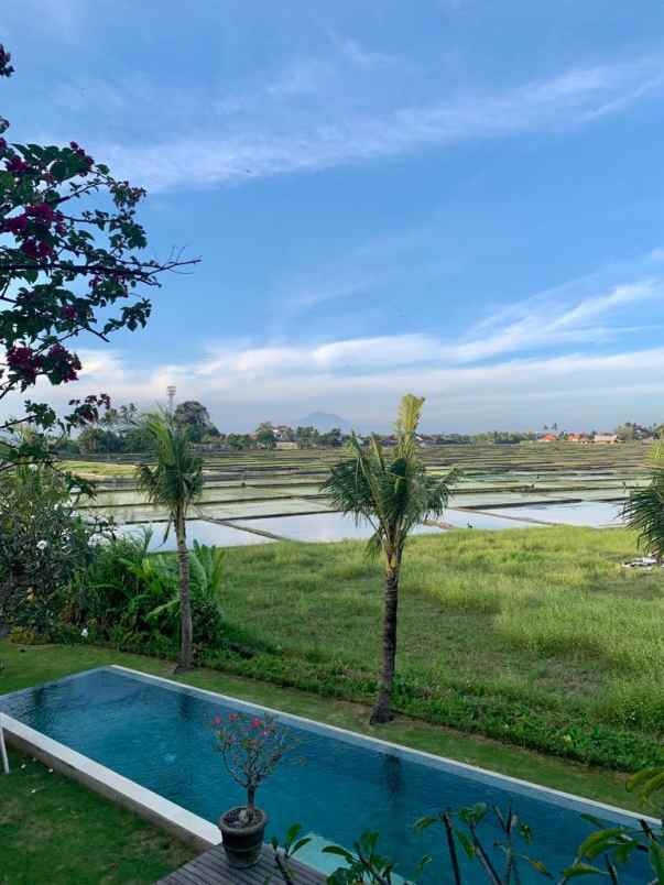 dijual villa luxury lantai 2 view sawah lokasi cemagi