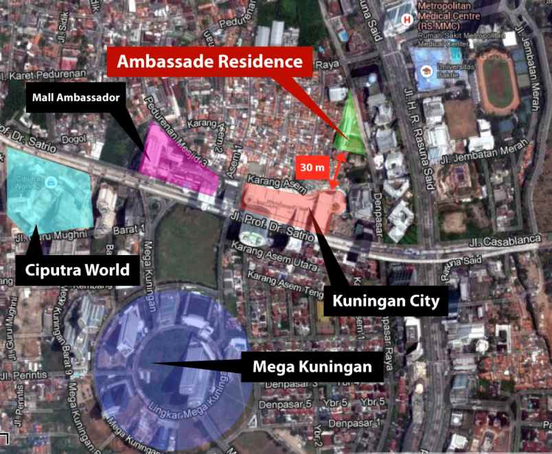 disewakan apartemen jalan denpasar raya blok