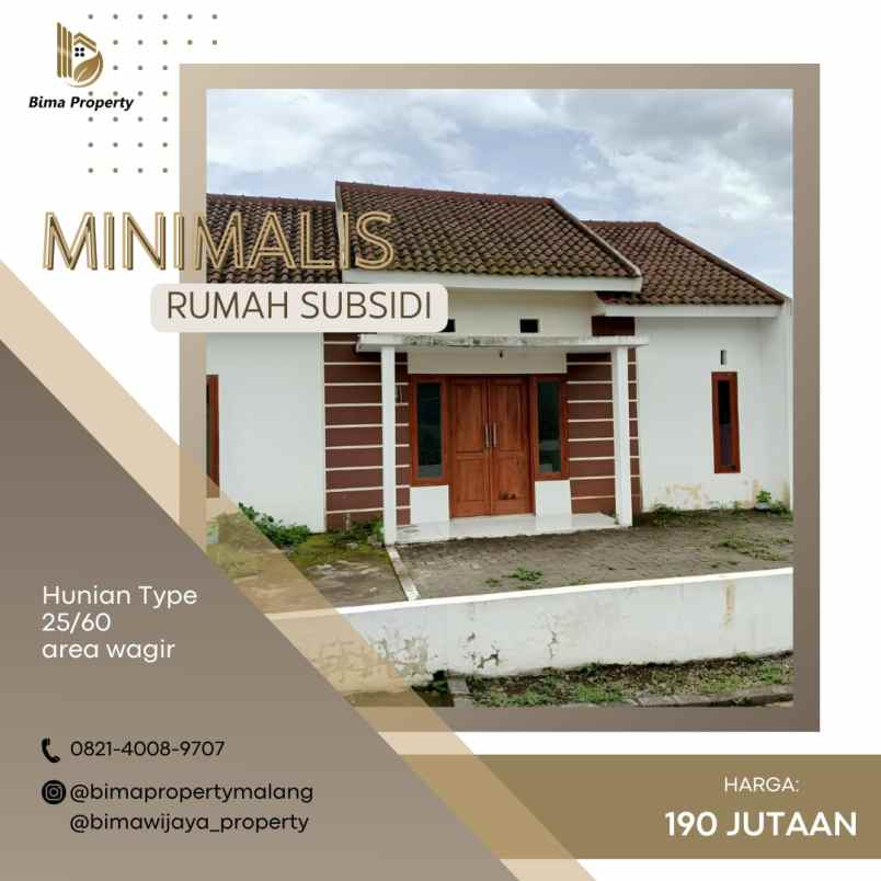 hunian subsidi malang type 25 60