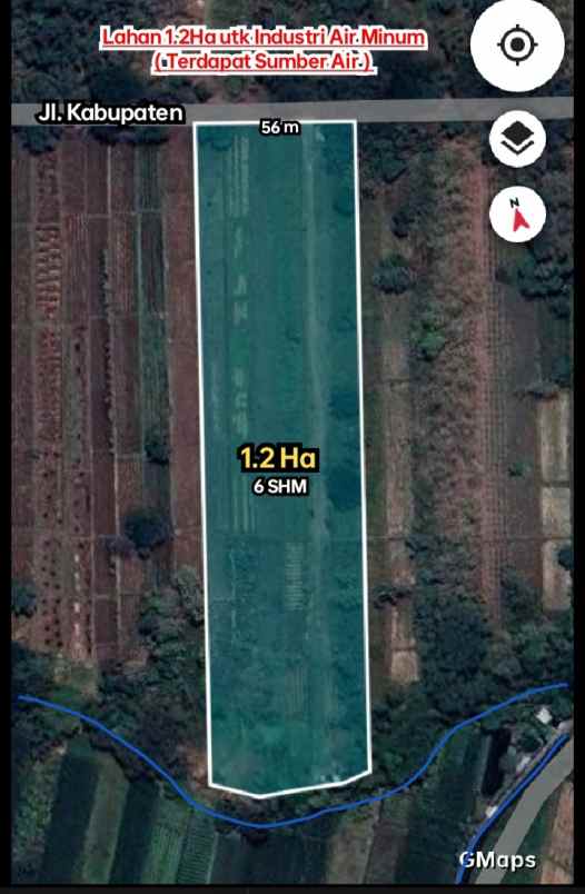 lahan 1 2ha ada sumber air diklaten 500rb m2