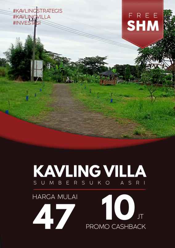 promo tanah kavling villa sumbersuko hanya 47 juta