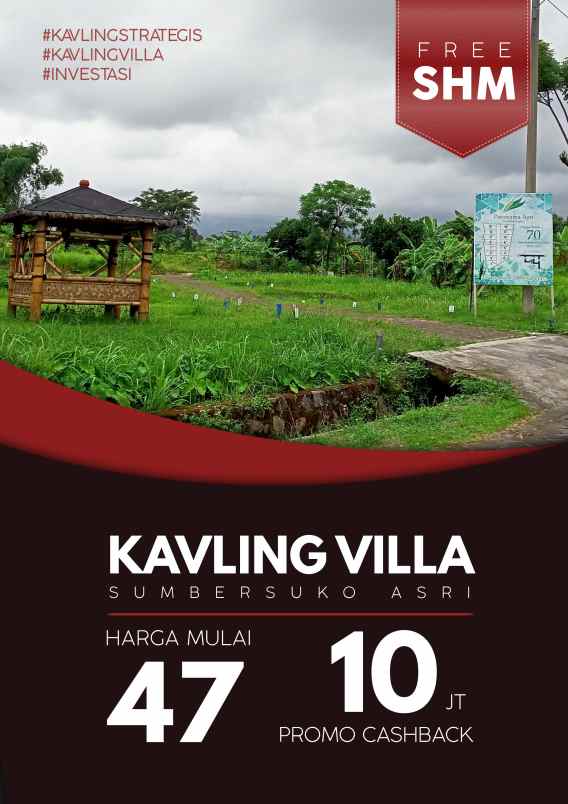 promo tanah kavling villa sumbersuko hanya 47 juta