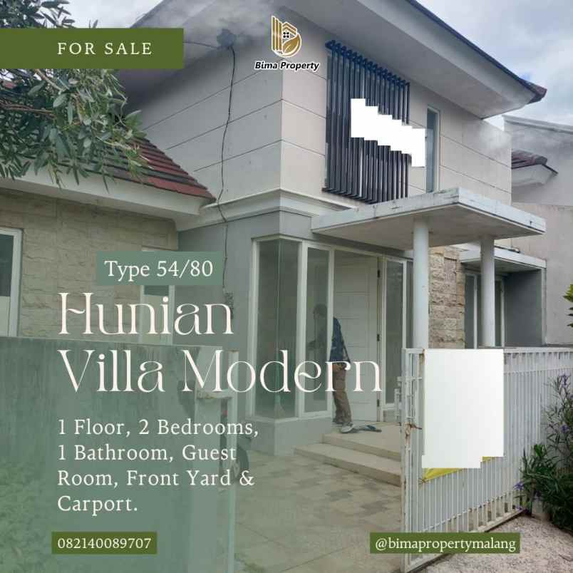 ready stock rumah ala villa di karangploso