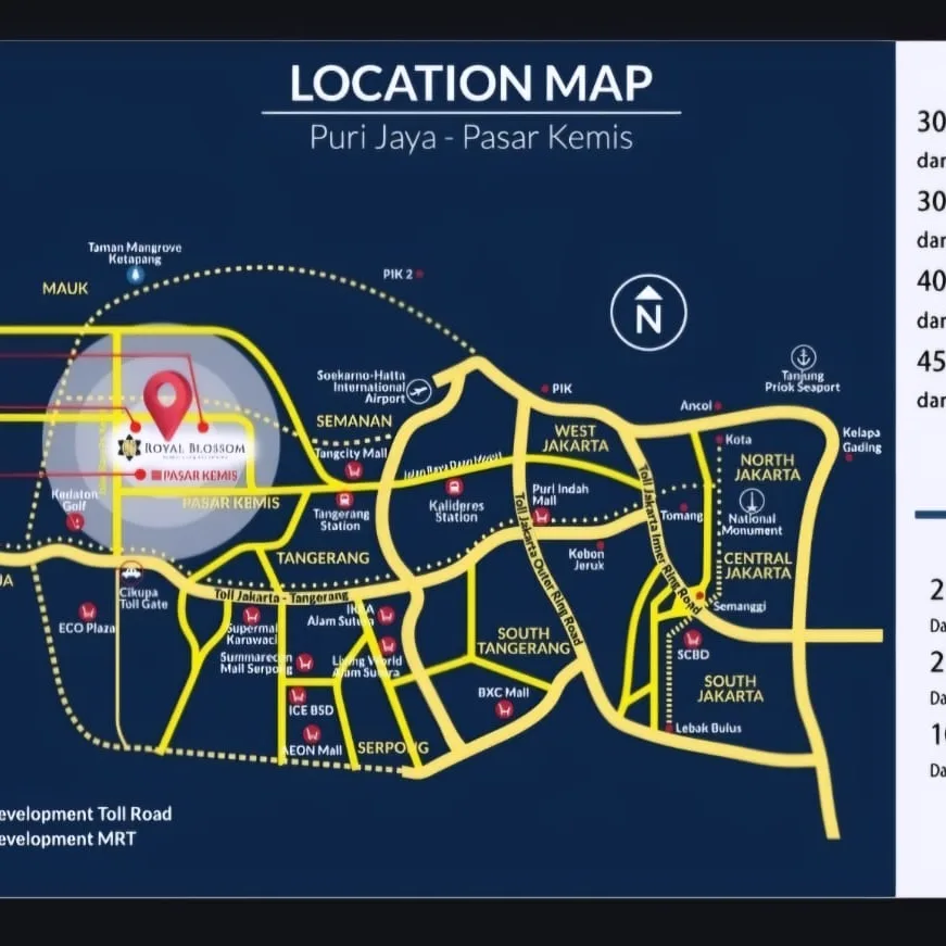 rumah 2 lantai samping jalan raya royal blosom batavia