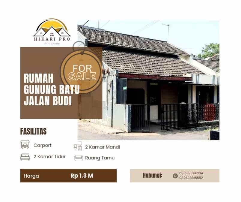 rumah area gunung batu jalan budi siap huni