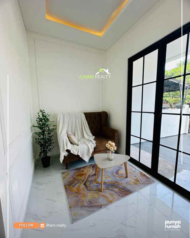 rumah cantik 2 lantai di nusaloka bsd layout maksimal