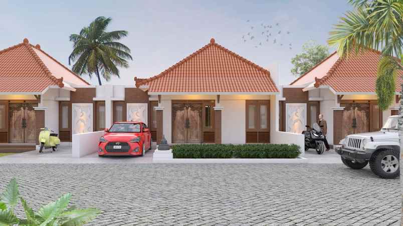 rumah dengan desain etnik jawa modern di borobudur