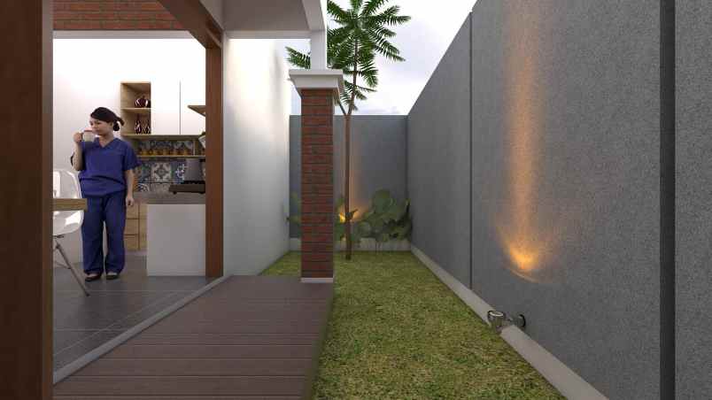 rumah dengan desain etnik jawa modern di borobudur