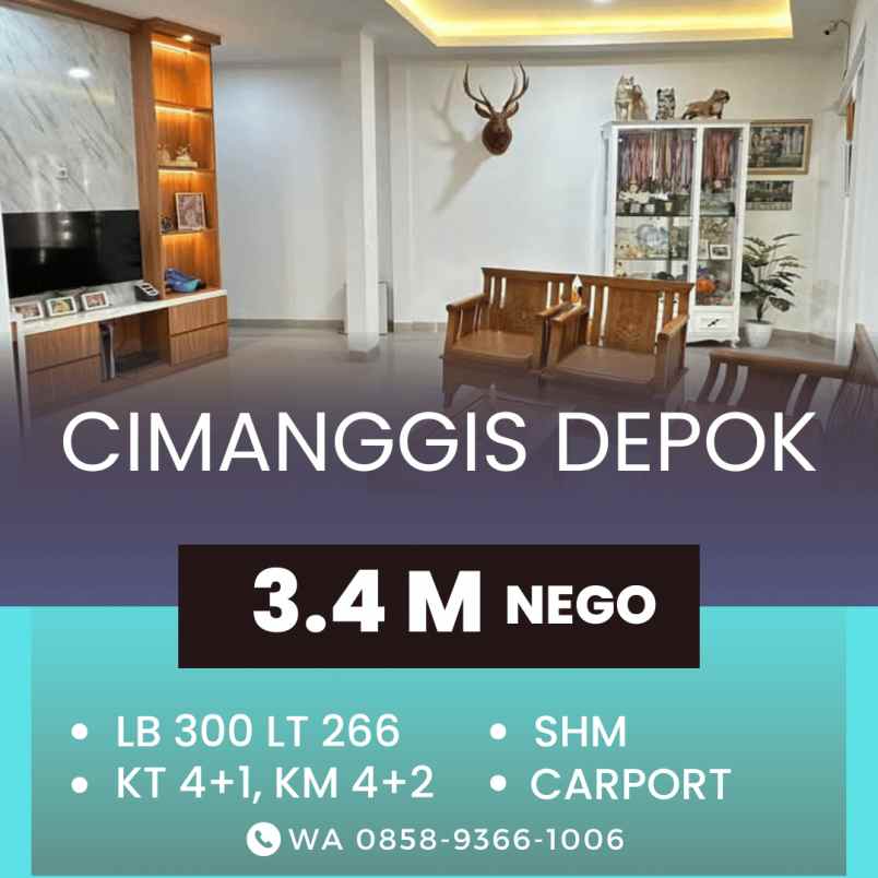 rumah depok cimanggis harjamukti cakep semi furnished