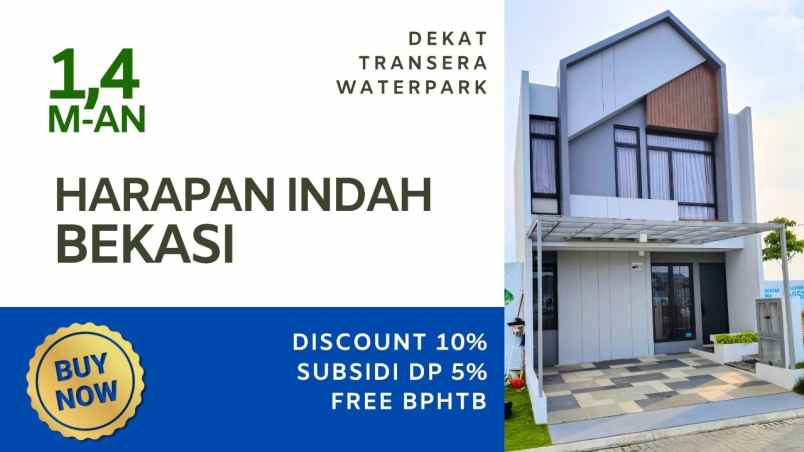 rumah dijual di harapan indah bekasi