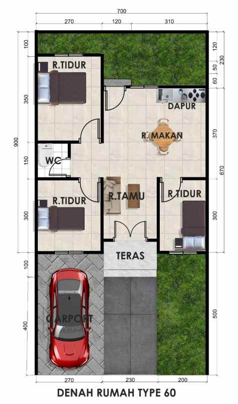 rumah komersil km 6 kota palembang sukabangun