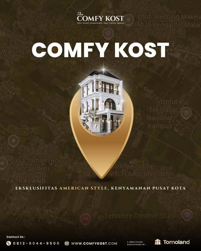 rumah kost 8 kamar strategis dekat ub malang