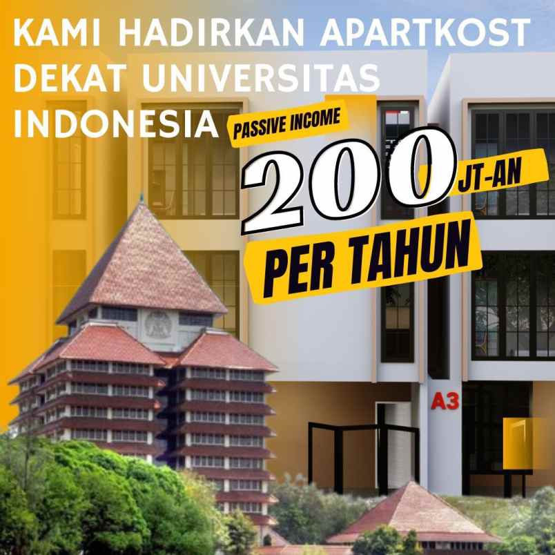 rumah kost ui depok investasi aman dan rendah resiko