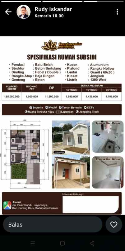 rumah kpr subsidi siap hun