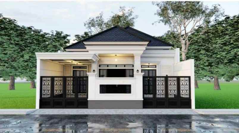 rumah mewah modern 1 lantai di candi mendut