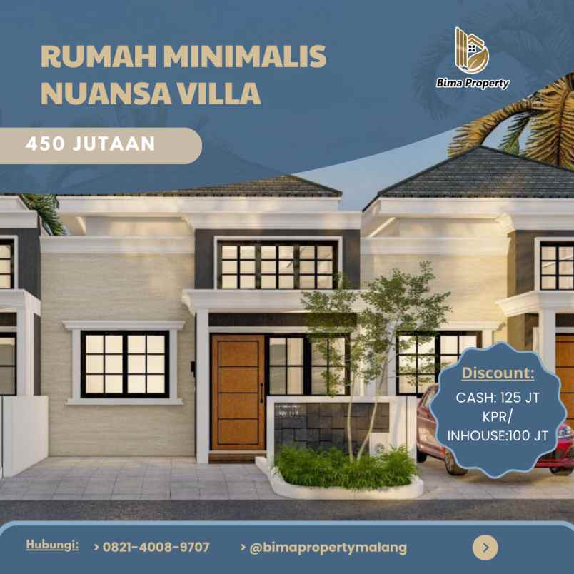 rumah minimalis discount 100 juta di kota malang