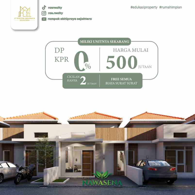 rumah modern tanpa dp0 siap huni sawangan depok