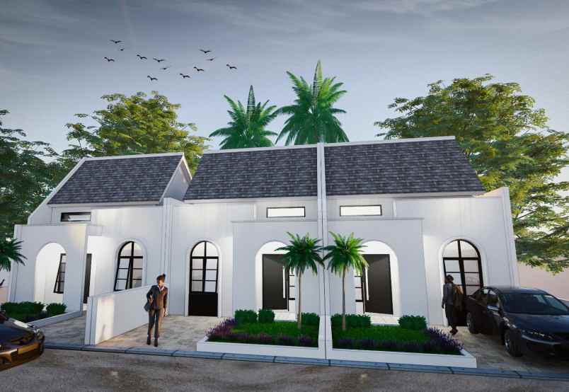 rumah mojosari murah 300 jutaan konsep mediterania