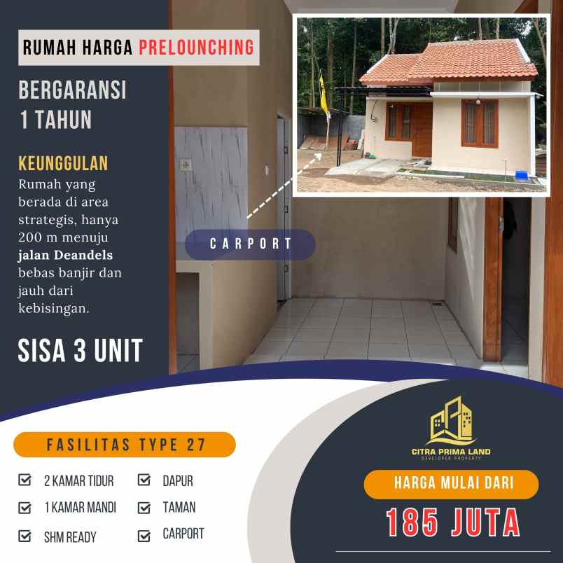 rumah promo awal bulan free kanopi dan garansi 1 tahun