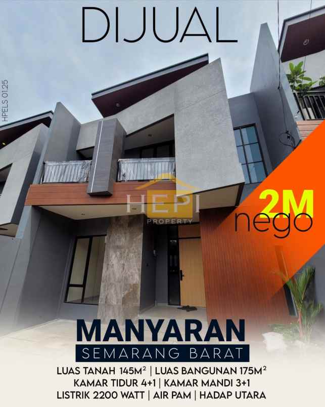 rumah semi furnished manyaran semarang barat
