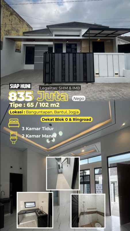 rumah siap huni shm dekat blok o ringroad jogja