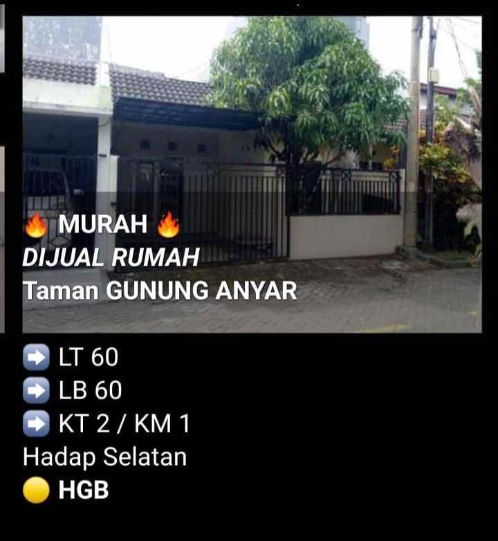 rumah taman gunung anyar listrik 1300w pdam