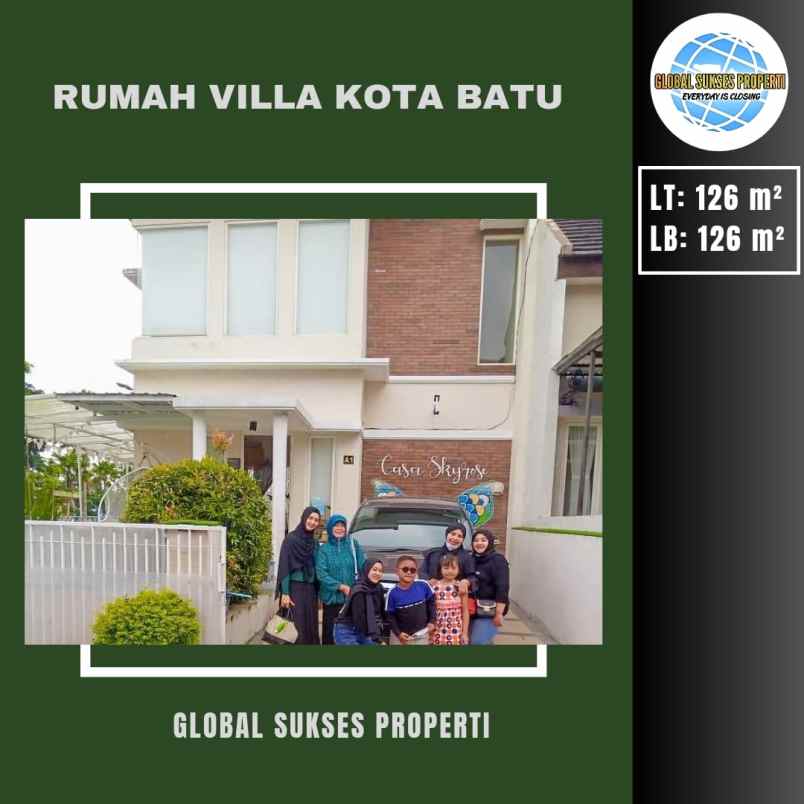 rumah villa aktif super murah strategis di kota batu