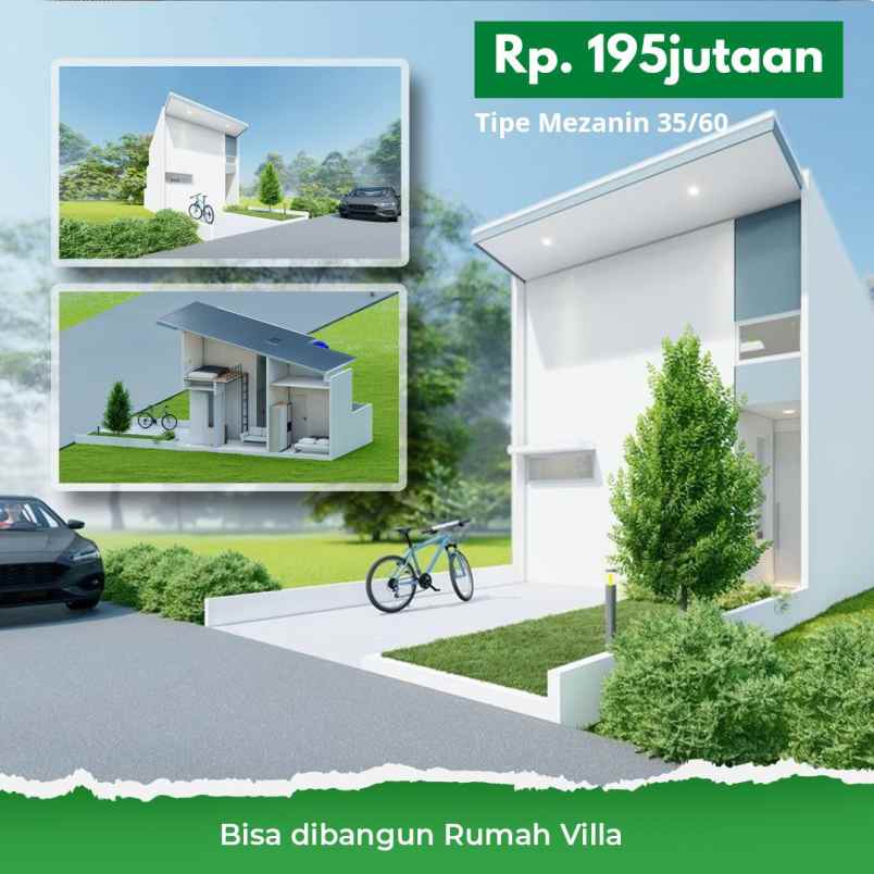 rumah villa cuma 195 jutaan dekat stasiun bogor