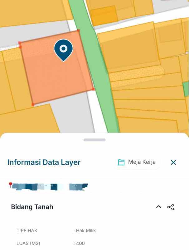 tanah 400m2 akses 2 mobil pondok ranji shm rp 5 7jt m2