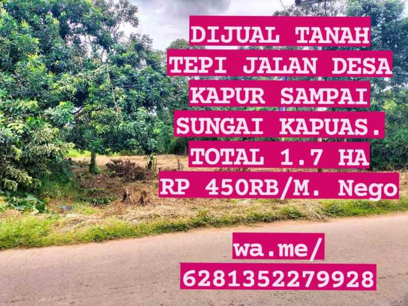 tanah desa kapur sampai sungai