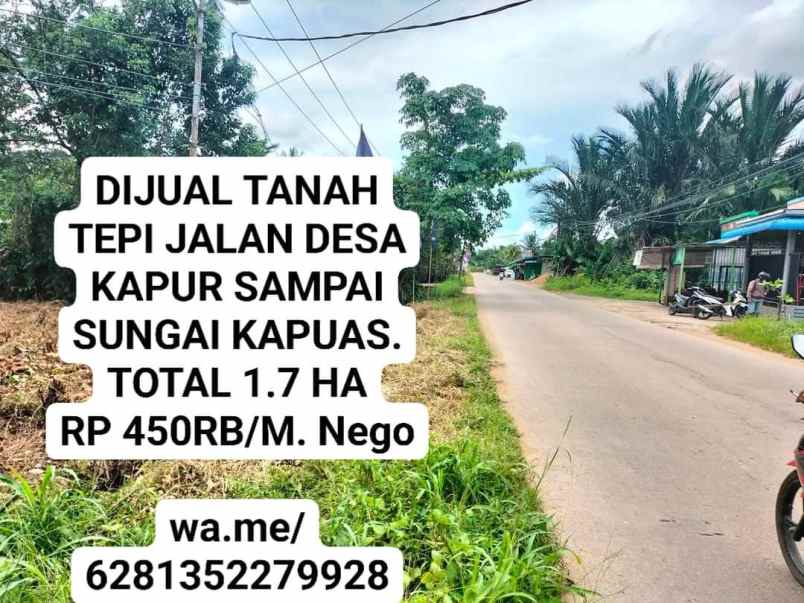 tanah desa kapur sampai sungai