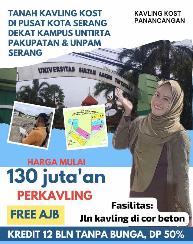 tanah kavling dekat mall of serang