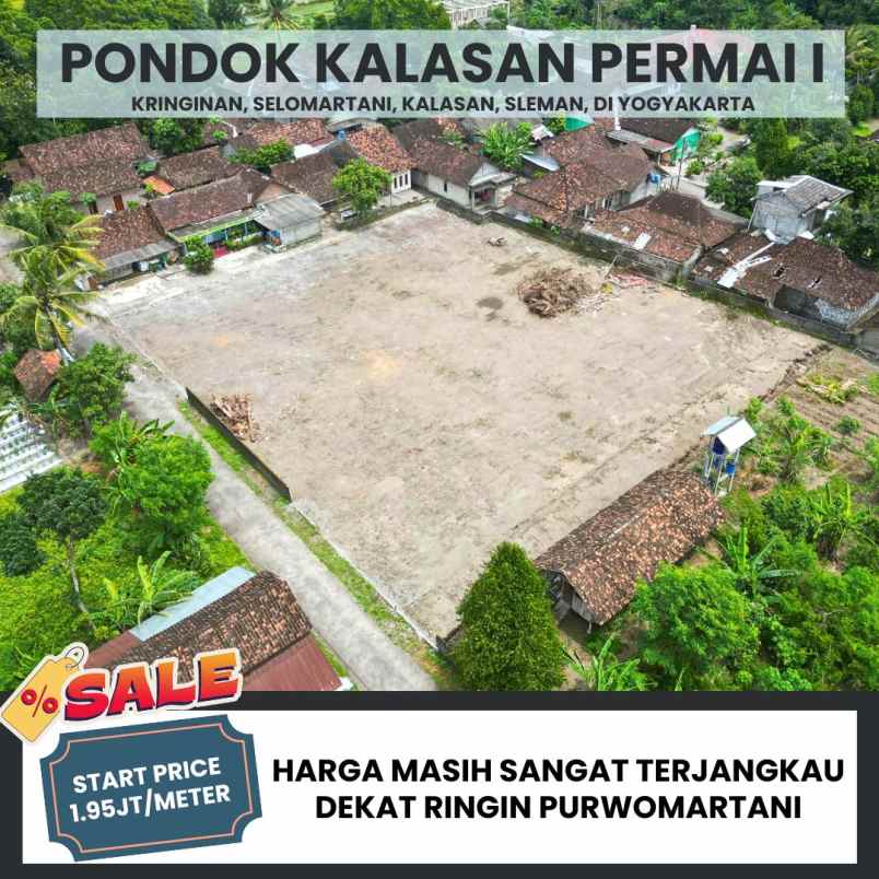 tanah pekarangan 1 95jt meter di kalasan