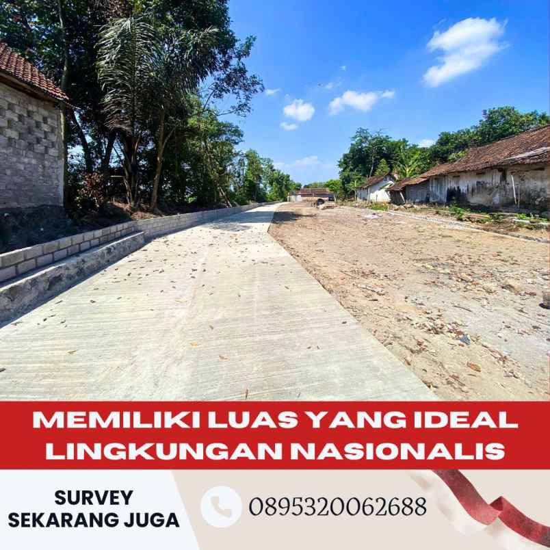 tanah pekarangan 2 8jt meter di timur jakal km 10