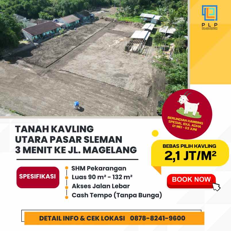 tanah pekarangan hanya 2 1 jt meter utara pemda sleman