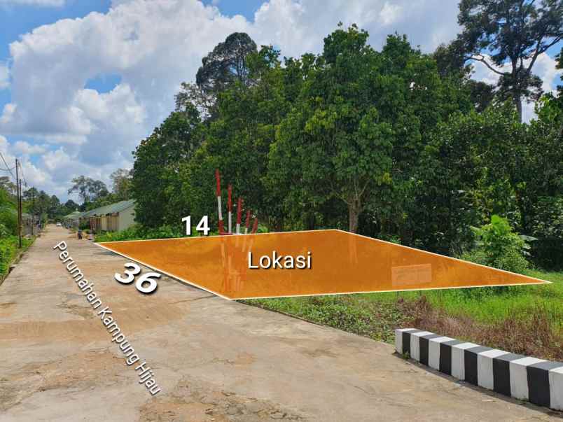 tanah siap bangun ukuran 34x14 4 kavling lokasi pal 7