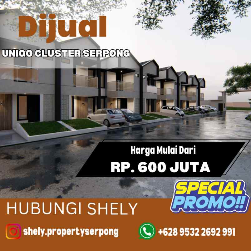 uniqo cluster serpong hunian nyaman 2 lantai