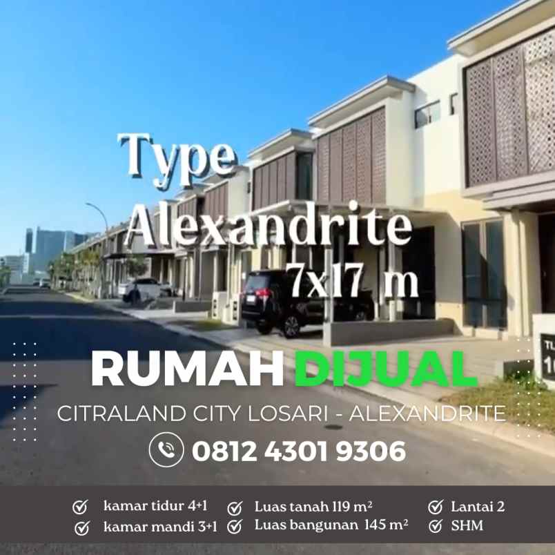 alexandrite 7x17 citraland city losari cpi makassar