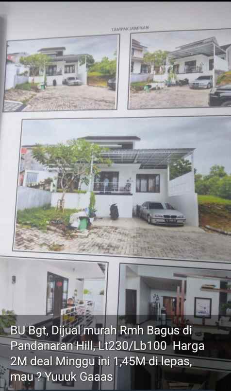 bu dijual rumah di pandanaran hill tembalang