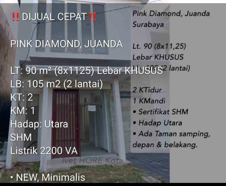 dijual cepat pink diamond juanda